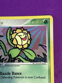 2005 Pokemon SUNFLORA HOLO, Stamped UNSEEN FORCES - Nice HOLO BLEED - NM - Image 4