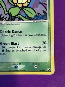 2005 Pokemon SUNFLORA HOLO, Stamped UNSEEN FORCES - Nice HOLO BLEED - NM - Image 5