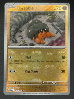 Dwebble - 051/086 - Reverse Holofoil MASTER BALL PATTERN - Black Bolt - Image 1