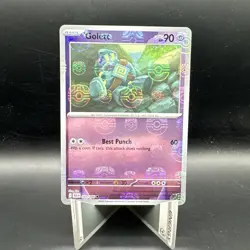 Golett (Master Ball Pattern) 042/086 Sv: Pokemon Black Bolt Holo NM - Image 1