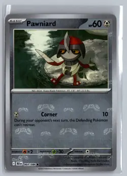 Pawniard (Master Ball Pattern) 064/086 Holo Common Black Bolt Pokemon Near Mint - Image 1