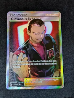 Pokemon Hidden Fates #67/68 Giovanni's Exile (Full Art) NM - Image 1