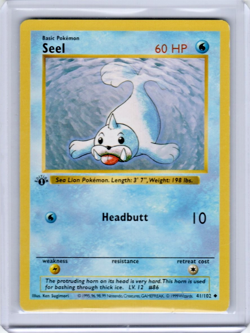 Pokemon Seel 1st edition Base set 41/102 Uncommon - Image 1