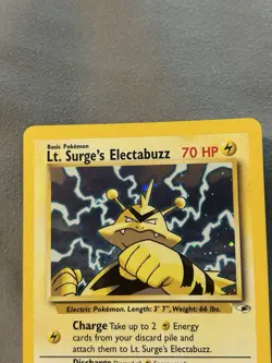 Pokemon TCG Lt. Surge's Electabuzz 6/132 Gym Heroes Holo Rare Unlimited - Image 3