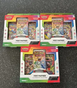 Pokemon First Partner Illustration Collection Series 1 Lot Of 3 sealed - Image 1