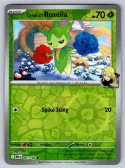 Cynthia's Roselia 007/182 Common Destined Rivals Pokemon Reverse Holo Near Mint - Image 1