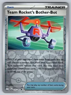Team Rocket's Bother-Bot 172/182 Destined Rivals Pokemon Reverse Holo NM - Image 1