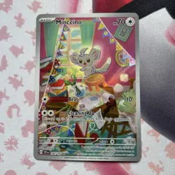 Minccino 182/162 SV05: Temporal Forces Illustration Rare Full Art Holo - Image 1