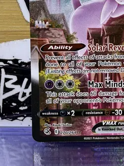 Pokemon TCG Espeon VMAX 270/264 Fusion Strike Alt Art Secret Holo English 2021 - Image 3