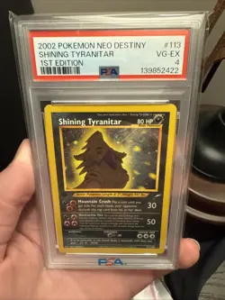 2002 POKEMON NEO DESTINY SHINING TYRANITAR #113 1ST EDITION PSA 4 - Image 1