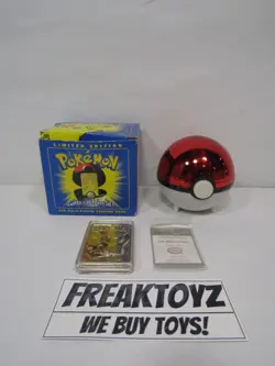 1999 Burger King Pokemon Pikachu 23K Gold Plated Card Open Box Complete - Image 1