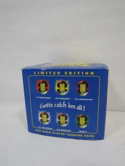 1999 Burger King Pokemon Pikachu 23K Gold Plated Card Open Box Complete - Image 4
