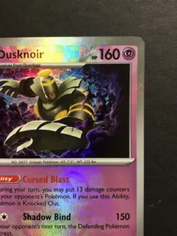 Pokemon Dusknoir (Master Ball Pattern) 037/131 Sv: Prismatic Evolutions Holo - Image 4