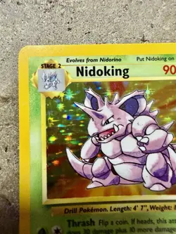 Pokemon Nidoking Holo Rare 11/102 Base Set Unlimited WOTC 1999 Vintage TCG - Image 2