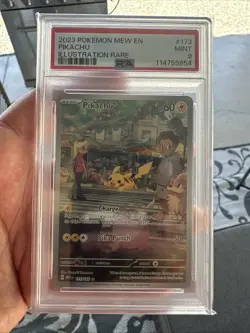 2023 Pokemon Mew en Pikachu Illustration Rare PSA 9 - Image 1