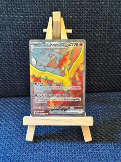 Pokemon Team Rocket’s Moltres ex 208/182 SIR Destined Rivals Full Art NM/M+ - Image 1
