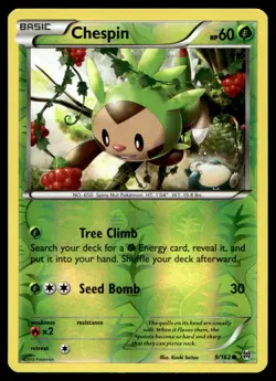 Chespin (9) [XY - BREAKthrough 9/162] Reverse Holofoil Common Pokemon TCG - Image 1