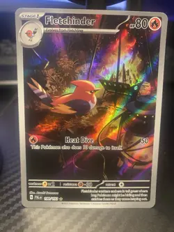 Pokemon Company Fletchinder 199/193 SV02 Paldea Evolved IR Full Art Holo Eng - Image 1