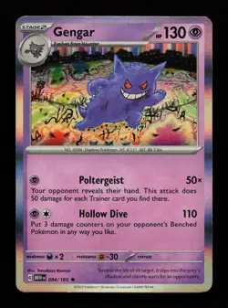 Gengar 094/165 Holo Rare 151 Pokemon Cards - Image 1