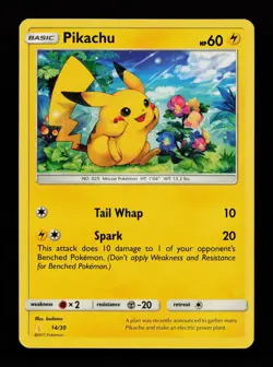 Pikachu 14/30 SM Trainer Kit: Lycanroc & Alolan Raichu Pokemon Cards - Image 1
