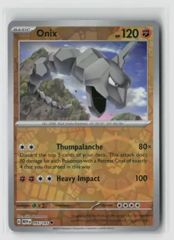 Onix #095/165 Sv Scarlet & Violet 151 Uncommon Reverse Holo Pokemon TCG NM - Image 1