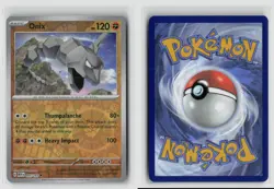 Onix #095/165 Sv Scarlet & Violet 151 Uncommon Reverse Holo Pokemon TCG NM - Image 3