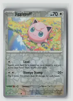 Jigglypuff #039/165 Sv Scarlet & Violet 151 Common Reverse Holo Pokemon TCG NM - Image 1