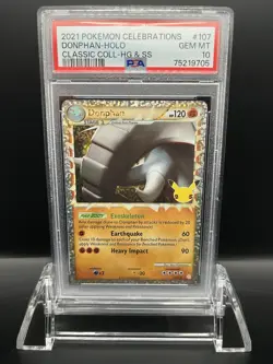 2021 Pokemon Celebrations Donphan- Prime Classic Collection- HG & SS #107 PSA 10 - Image 1