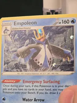 Empoleon 037/172 Cosmos Holo Rare Brilliant Stars Pokemon TCG Card MP - Image 2