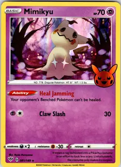 Mimikyu 081/189 Darkness Ablaze Rare Pokemon Lightly Played - Image 1