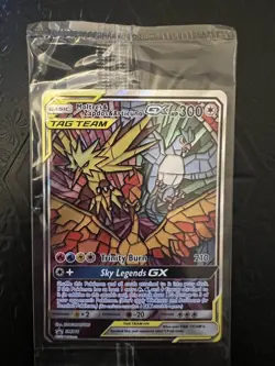 Sealed Pokemon TCG Moltres Zapdos & Articuno GX Tag Team SM210 Promo OFFCENTER - Image 1