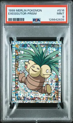 1999 MERLIN POKEMON #S16 EXEGGUTOR-PRISM PSA 9 - Image 1