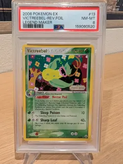 2006 Pokemon Victreebel EX Legend Maker Reverse Holo Rare #13 PSA 8 NM-MT - Image 1
