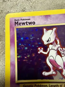 Pokemon Mewtwo Holo 10/102 Base Set Unlimited Rare Card WOTC 1999 - Image 3
