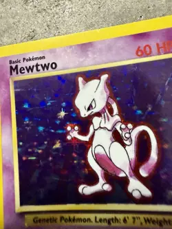 Pokemon Mewtwo Holo 10/102 Base Set Unlimited Rare Card WOTC 1999 - Image 5
