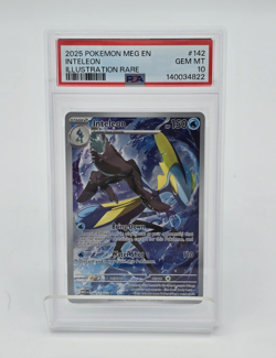 Pokemon TCG 2025 ME01 Mega Evolution Inteleon Holo Illustration Rare PSA 10 - Image 1
