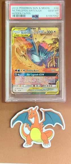 Pokemon Moltres Zapdos Articuno GX 44/68 PSA 10 EN Hidden Fates Tag Team - Image 2