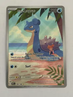 Misty's Lapras 194/182 Illustration Rare Destined Rivals Pokemon Holo NM - Image 1