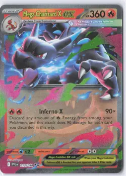Mega Charizard X ex 013/094 Me02: Phantasmal Flames Holo - Image 1