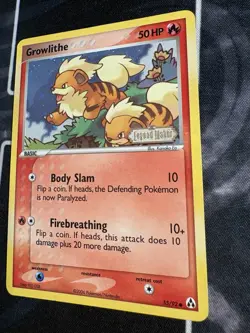 Growlithe 55/92 - Reverse Holo Stamped - EX Legend Maker - Image 3