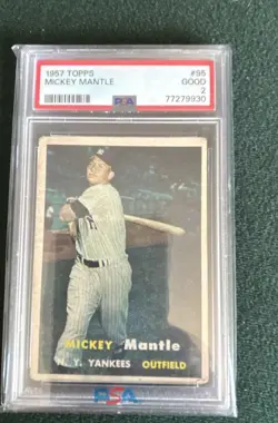 1957 Topps - Mickey Mantle #95 PSA 2 - Image 1