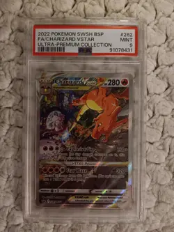 2022 Pokemon SWSH BSP Ultra Premium Collection #262 FA/Charizard VSTAR PSA 9 - Image 1