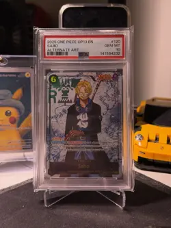 2025 ONE PIECE OP13-CARRYING ON HIS WILL ALTERNATE ART #120 SABO PSA 10 - Image 1