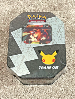 Pokemon TCG 25th Anniversary Tin Lance's Charizard V New / Sealed Celebrations - Image 1