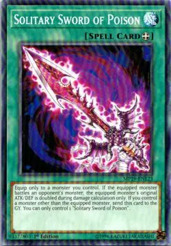 Solitary Sword Of Poison MP19-EN123 Yu-Gi-Oh! Card Light Play 1st Edition - Image 1