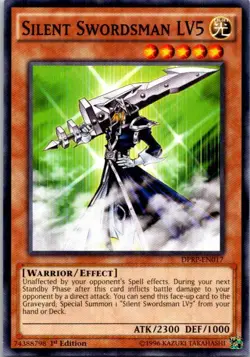 Silent Swordsman LV5 DPRP-EN017 Yu-Gi-Oh! Card Light Play 1st Edition - Image 1