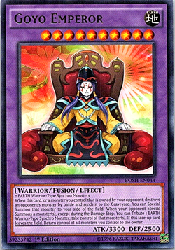 Goyo Emperor BOSH-EN044 Yu-Gi-Oh! Card 1st Edition Light Play - Image 1