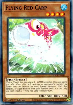 Flying Red Carp DAMA-EN093 Yu-Gi-Oh! Card Light Play 1st Edition - Image 1