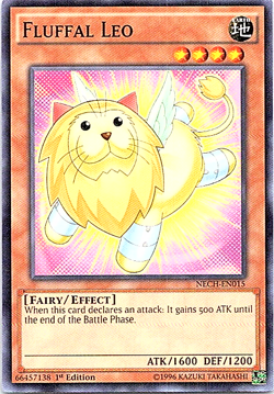 Fluffal Leo NECH-EN015 Yu-Gi-Oh! Card Light Play 1st Edition - Image 1