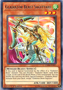 Gladiator Beast Sagittarii CHIM-EN011 Yu-Gi-Oh! Card Light Play 1st Edition - Image 1